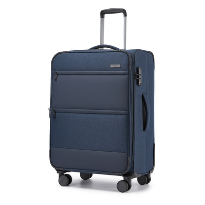 British Traveller Sleek Tough Travel Soft-Shell Suitcase
