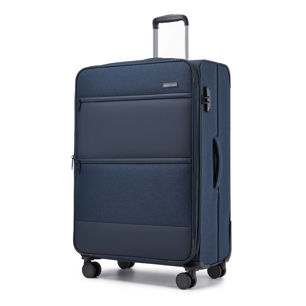 British Traveller Sleek Tough Travel Soft-Shell Suitcase