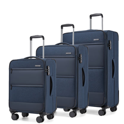 British Traveller Sleek Tough Travel Soft-Shell Suitcase