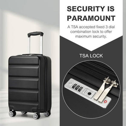 Kono Stylish Horizontal Engraved Hard Shell ABS+PC Suitcase