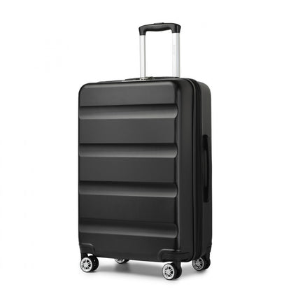 Kono Stylish Horizontal Engraved Hard Shell ABS+PC Suitcase