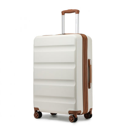 Kono Stylish Horizontal Engraved Hard Shell ABS+PC Suitcase