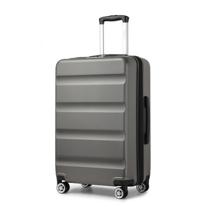 Kono Stylish Horizontal Engraved Hard Shell ABS+PC Suitcase