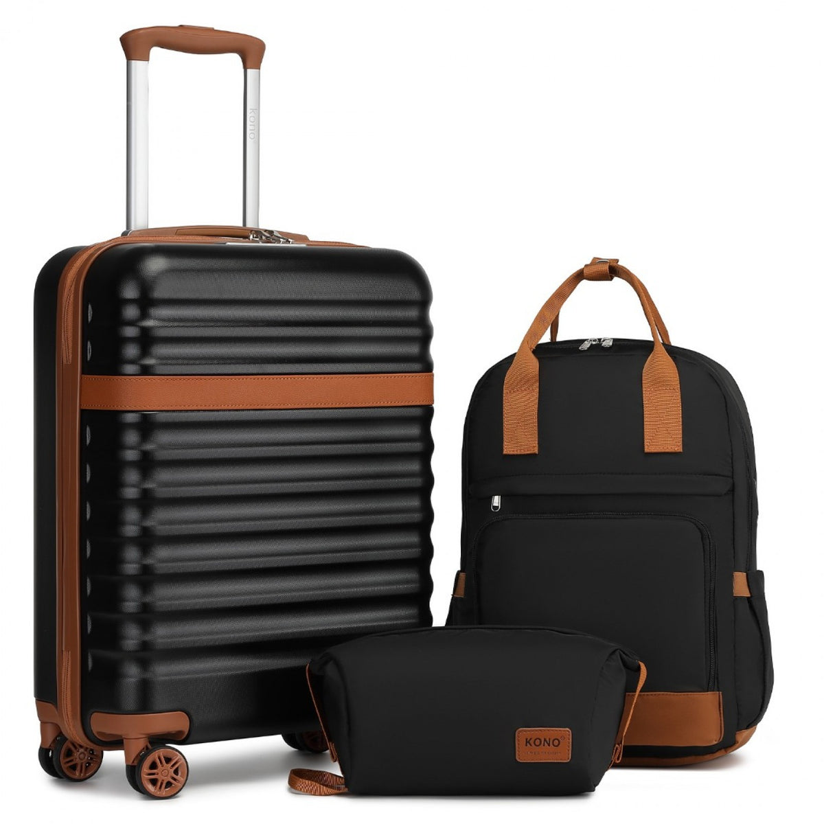 Kono Stylish Hard Shell ABS+PC Cabin Suitcase Included Multi-Compartment