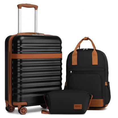 Kono Stylish Hard Shell ABS+PC Cabin Suitcase Included Multi-Compartment