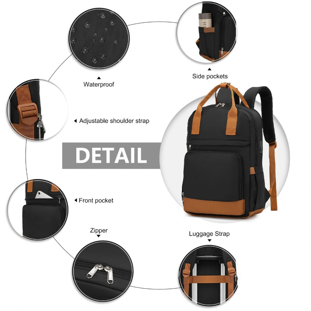 Kono Stylish Hard Shell ABS+PC Cabin Suitcase Included Multi-Compartment
