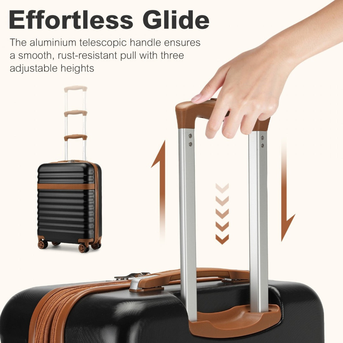 Kono Stylish Lightweight Hard Shell ABS+PC Suitcase