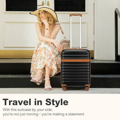 Kono Stylish Lightweight Hard Shell ABS+PC Suitcase