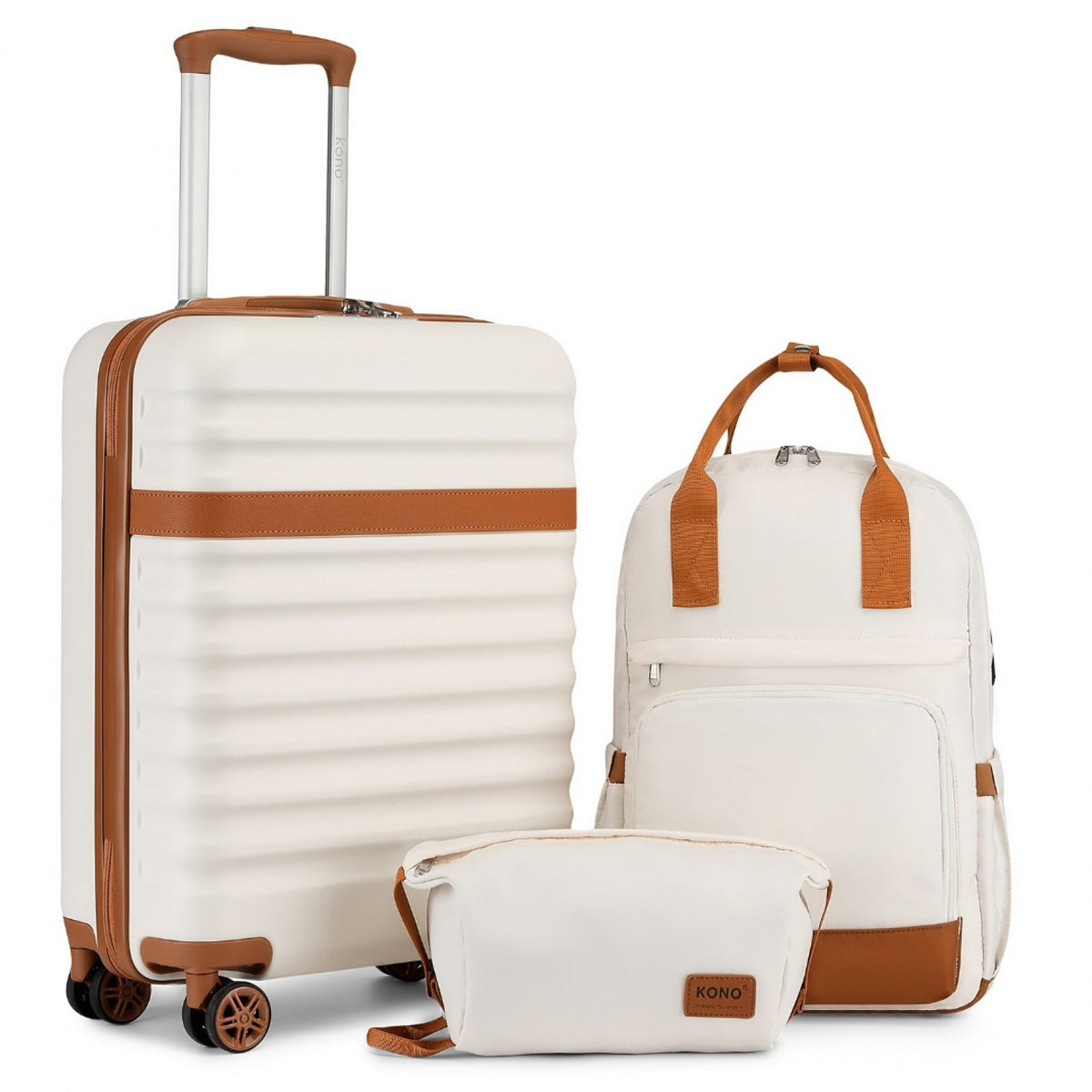 Kono Stylish Hard Shell ABS+PC Cabin Suitcase Included Multi-Compartment