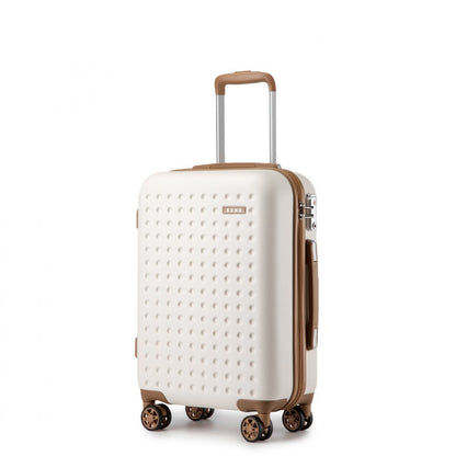 Kono Stylish ABS+PC Polka Dot Hard Shell Vanity Case