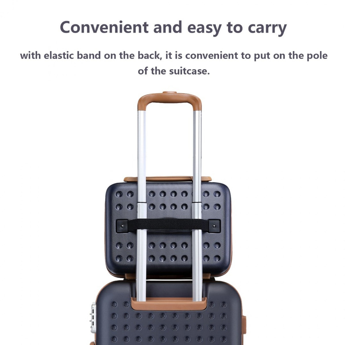 Kono Stylish ABS+PC Polka Dot Hard Shell Vanity Case