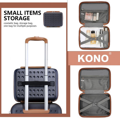 Kono Stylish ABS+PC Polka Dot Hard Shell Vanity Case