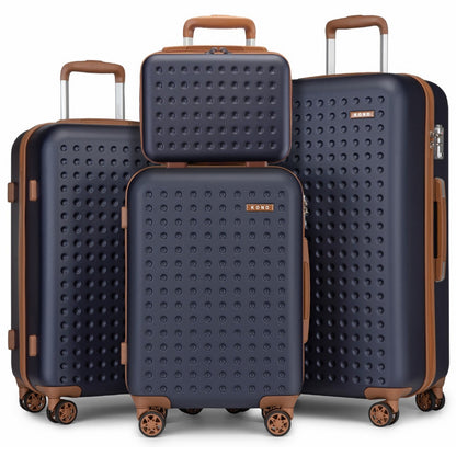 Kono Stylish ABS+PC Polka Dot Hard Shell Vanity Case