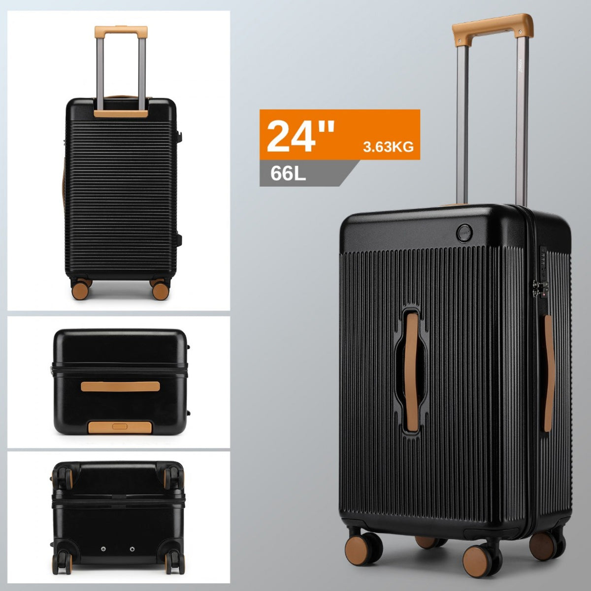 Kono Premium Hard Shell Check-In Suitcase Durable ABS and PC