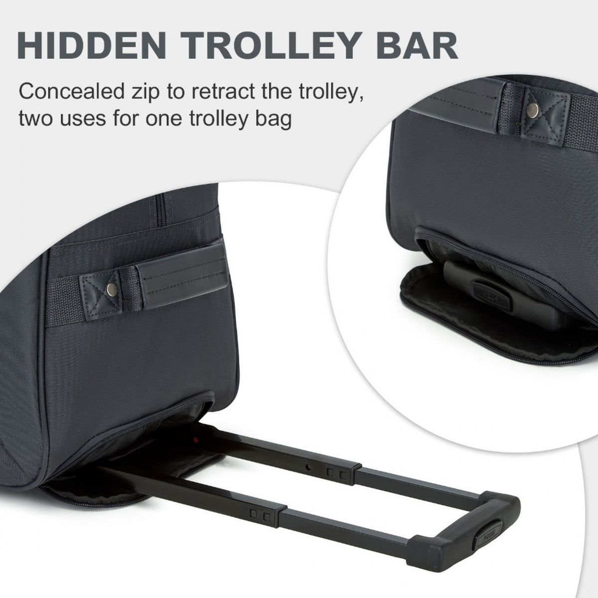 Kono Durable Folding Travel Trolley Bag