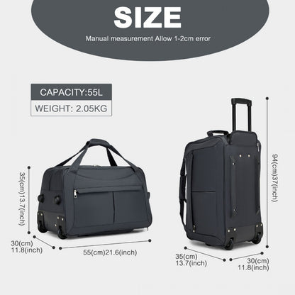 Kono Durable Folding Travel Trolley Bag