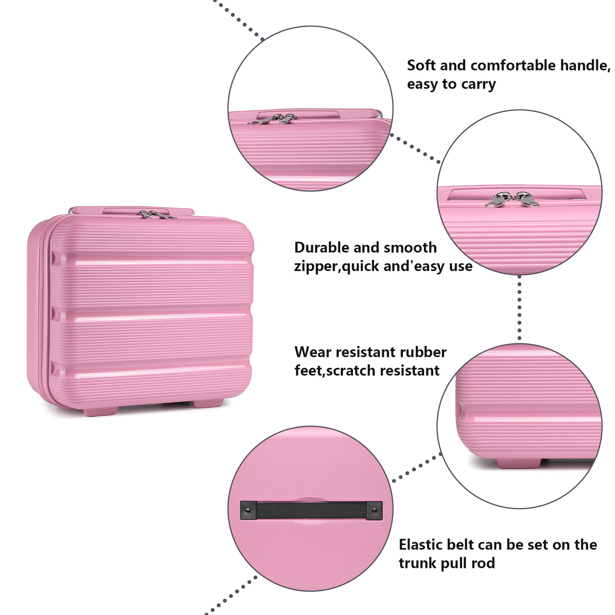 Kono PP Hardshell Lightweight Vanity Case for Travel & Daily Use