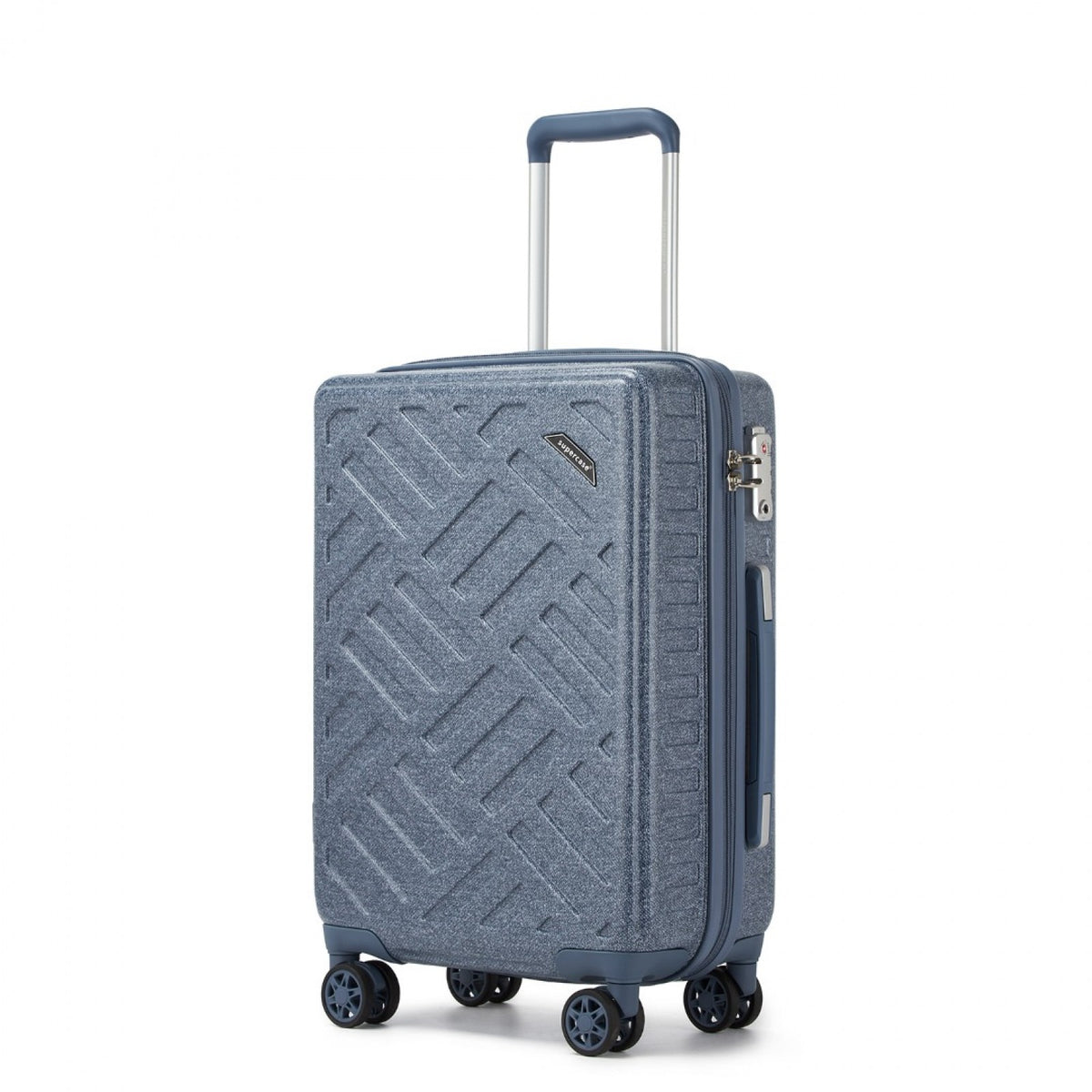 Supercase Sleek Geometric Pattern Hard Shell ABS+PC Suitcase