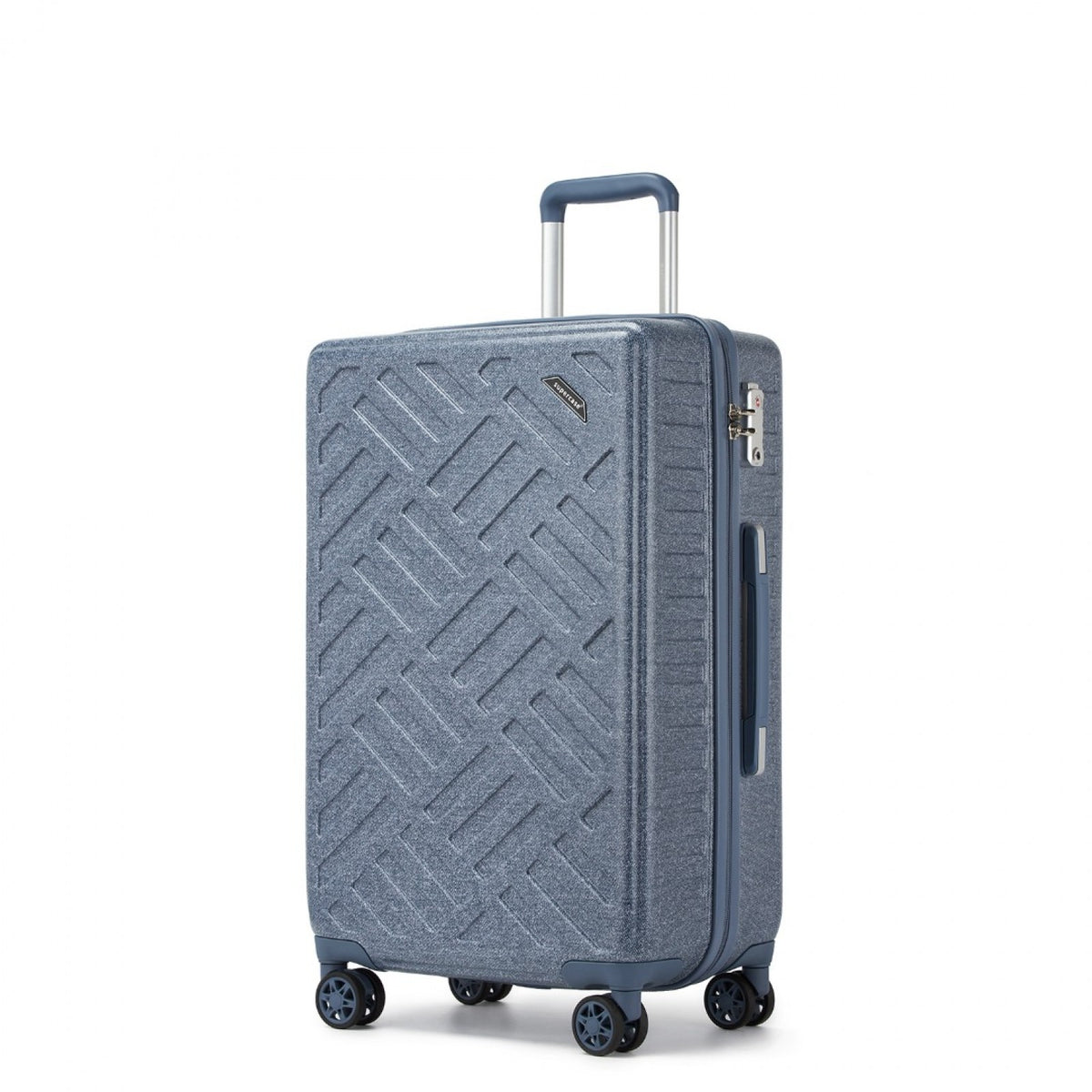 Supercase Sleek Geometric Pattern Hard Shell ABS+PC Suitcase