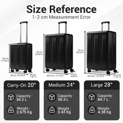 Kono Premium ABS+PC Hard Shell Suitcase