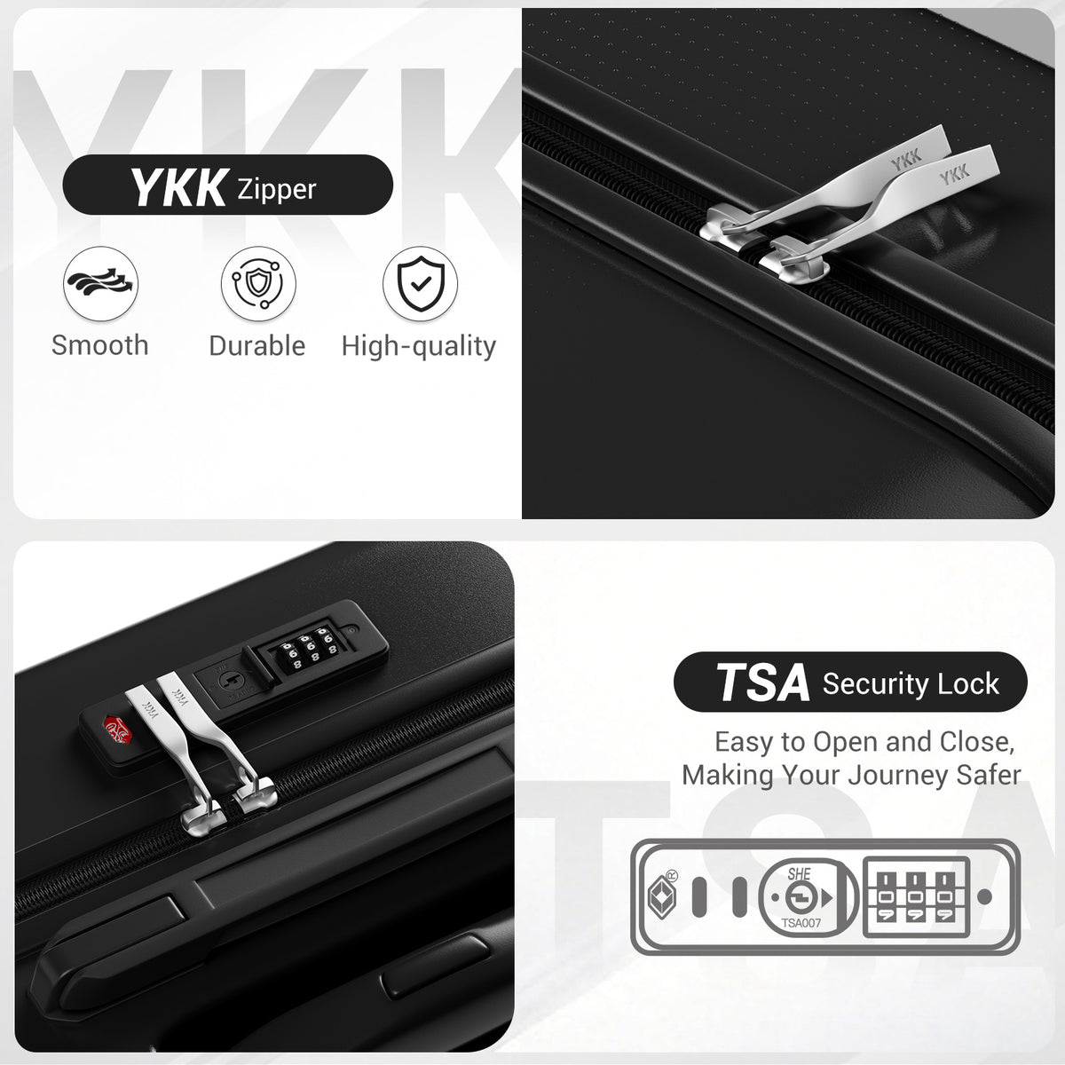 Kono Premium ABS+PC Hard Shell Suitcase