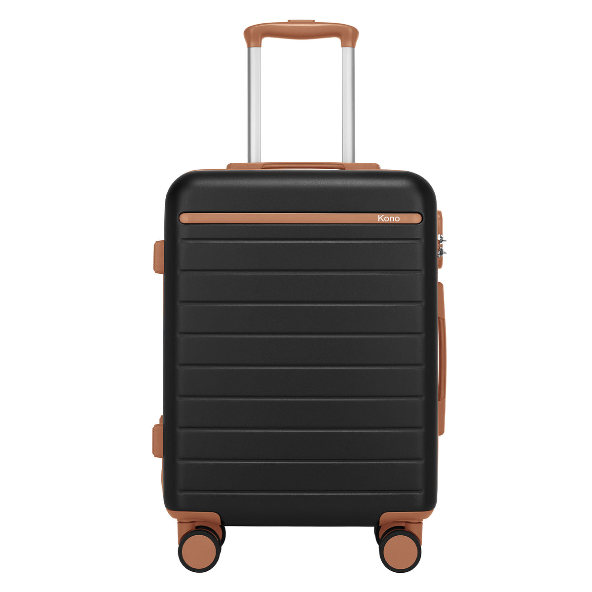 Kono Scratch-Resistant Hard Shell Suitcase with Horizontal Stripe Design