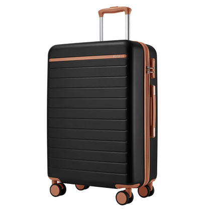 Kono Scratch-Resistant Hard Shell Suitcase with Horizontal Stripe Design
