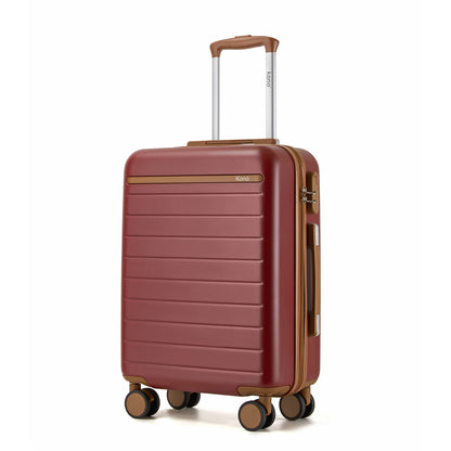 Kono Scratch-Resistant Hard Shell Suitcase with Horizontal Stripe Design