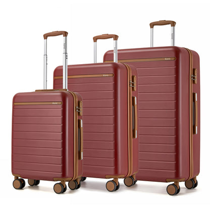 Kono Scratch-Resistant Hard Shell Suitcase with Horizontal Stripe Design