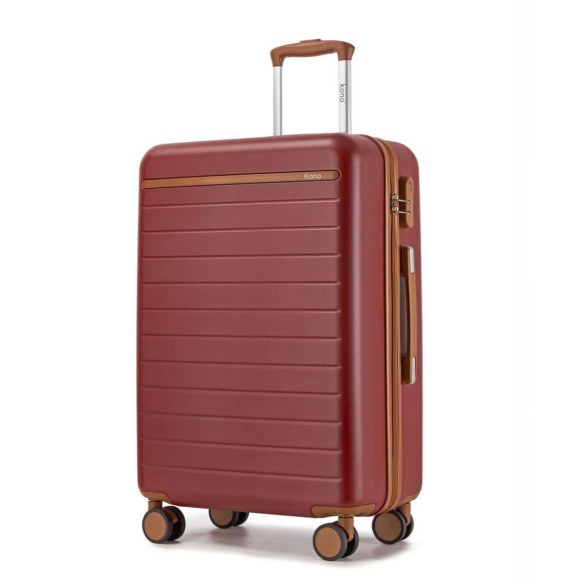 Kono Scratch-Resistant Hard Shell Suitcase with Horizontal Stripe Design