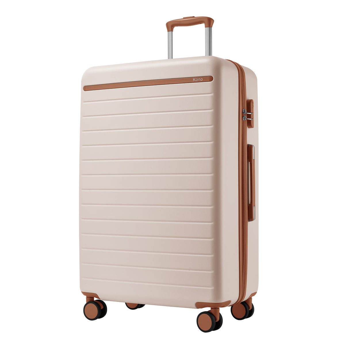 Kono Scratch-Resistant Hard Shell Suitcase with Horizontal Stripe Design