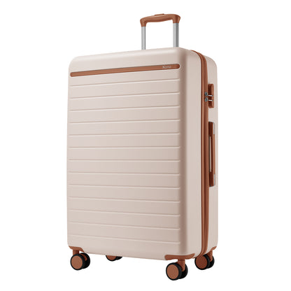 Kono Scratch-Resistant Hard Shell Suitcase with Horizontal Stripe Design