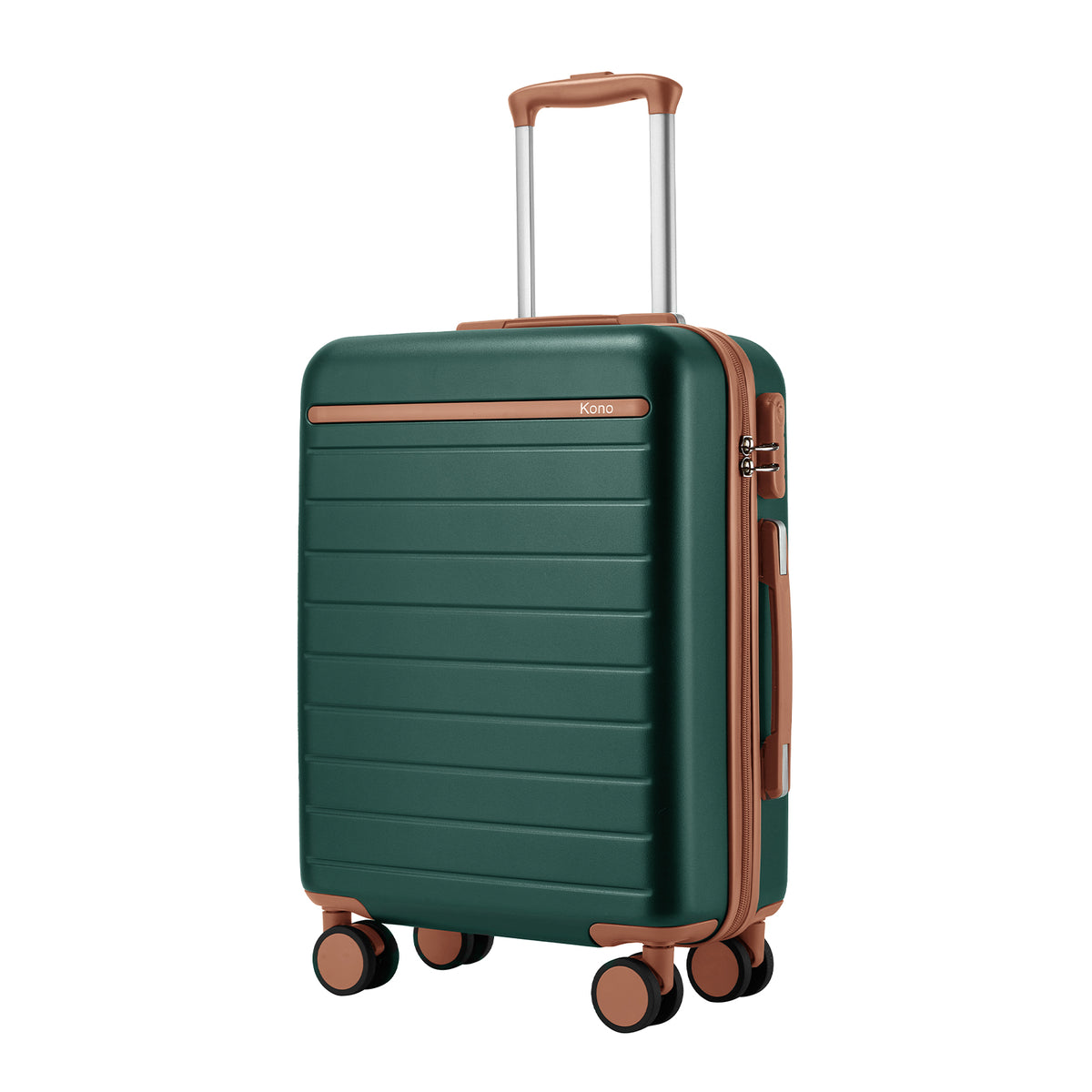 Kono Scratch-Resistant Hard Shell Suitcase with Horizontal Stripe Design