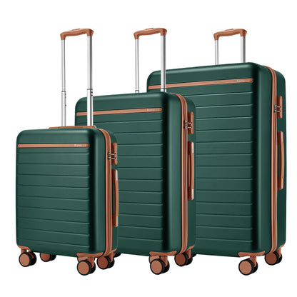 Kono Scratch-Resistant Hard Shell Suitcase with Horizontal Stripe Design