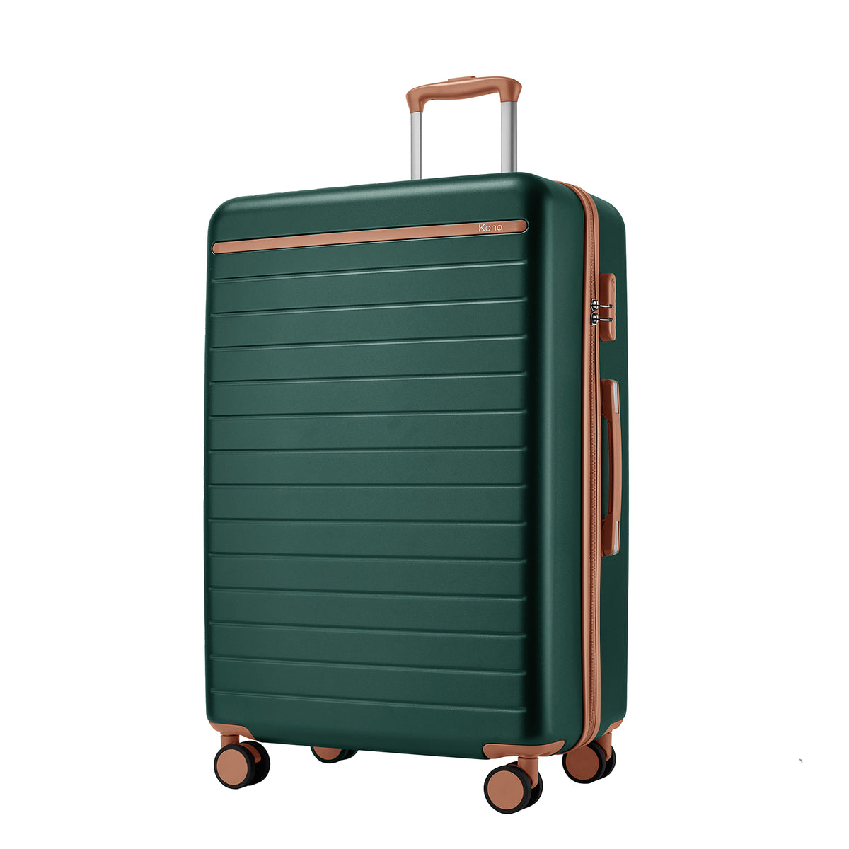 Kono Scratch-Resistant Hard Shell Suitcase with Horizontal Stripe Design