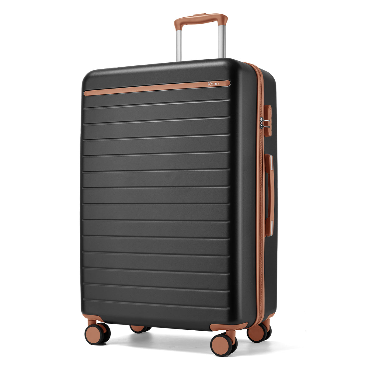 Kono Scratch-Resistant Hard Shell Suitcase with Horizontal Stripe Design