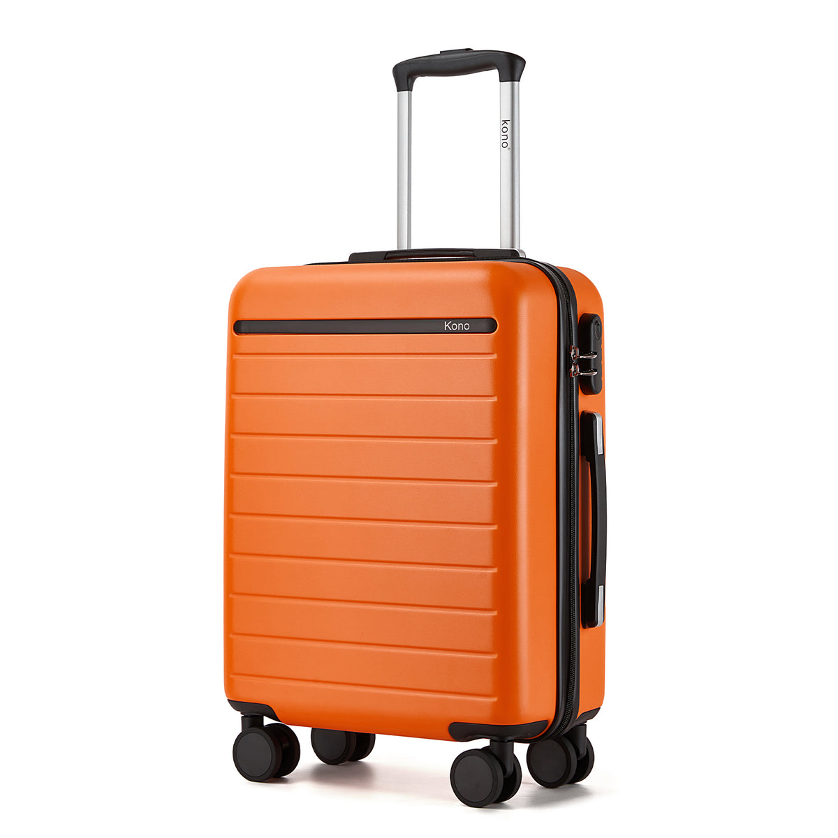 Kono Scratch-Resistant Hard Shell Suitcase with Horizontal Stripe Design