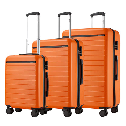 Kono Scratch-Resistant Hard Shell Suitcase with Horizontal Stripe Design