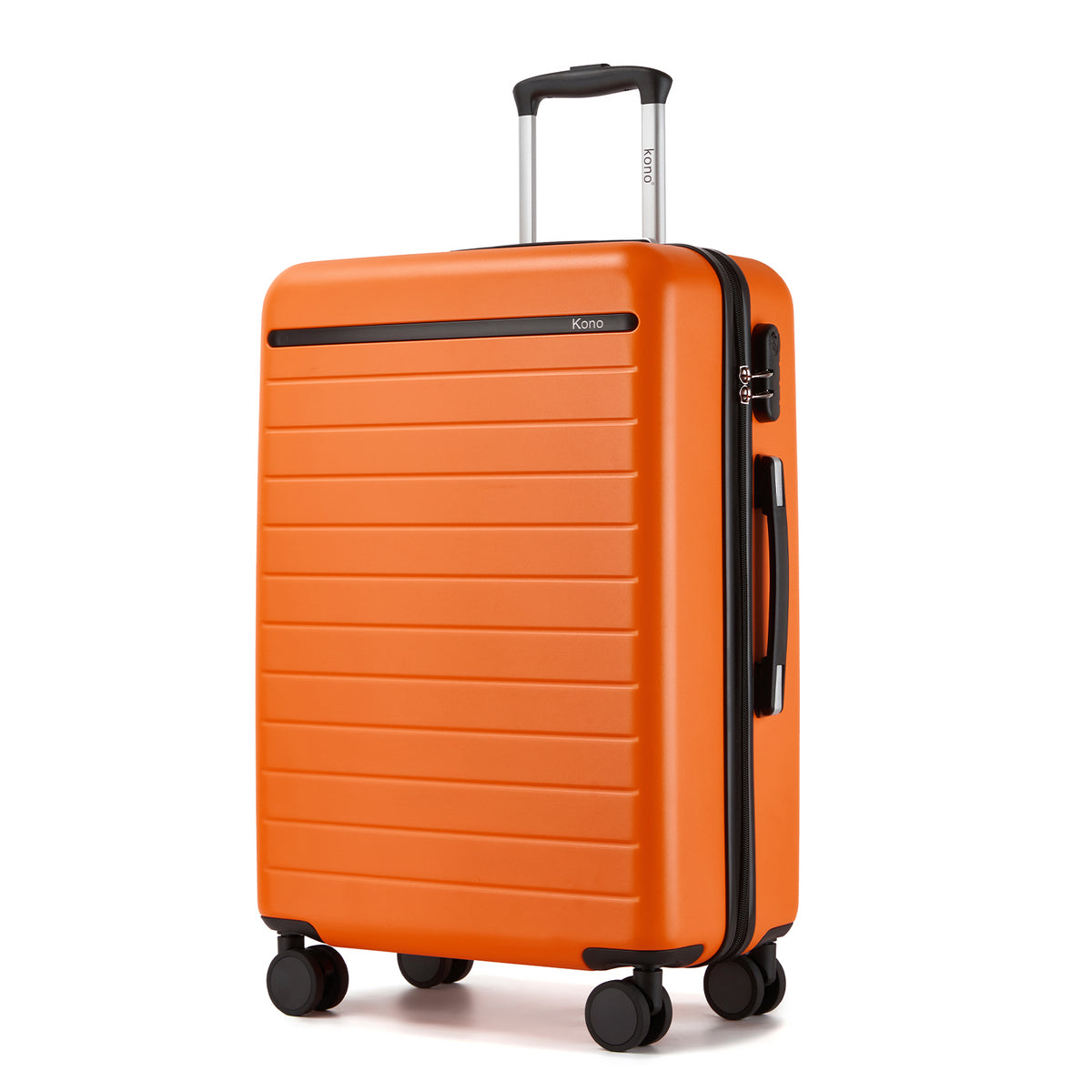 Kono Scratch-Resistant Hard Shell Suitcase with Horizontal Stripe Design