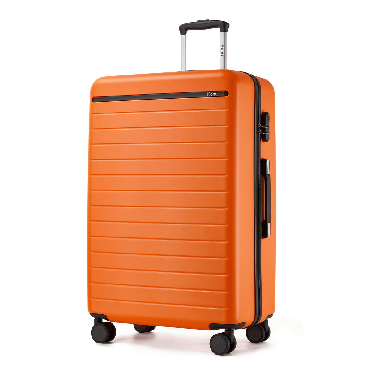 Kono Scratch-Resistant Hard Shell Suitcase with Horizontal Stripe Design