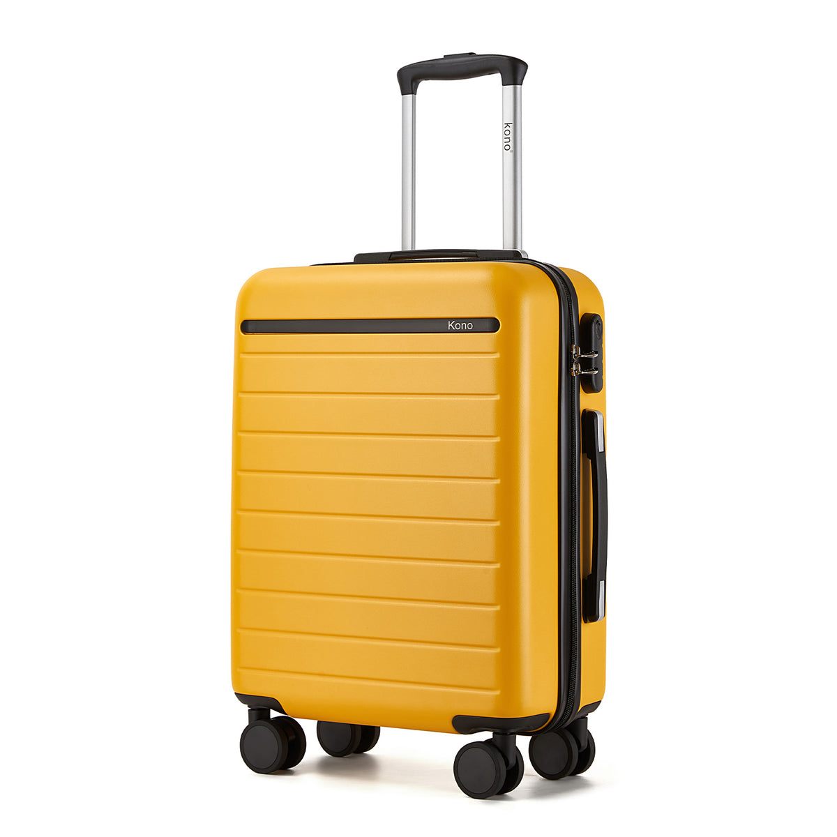 Kono Scratch-Resistant Hard Shell Suitcase with Horizontal Stripe Design