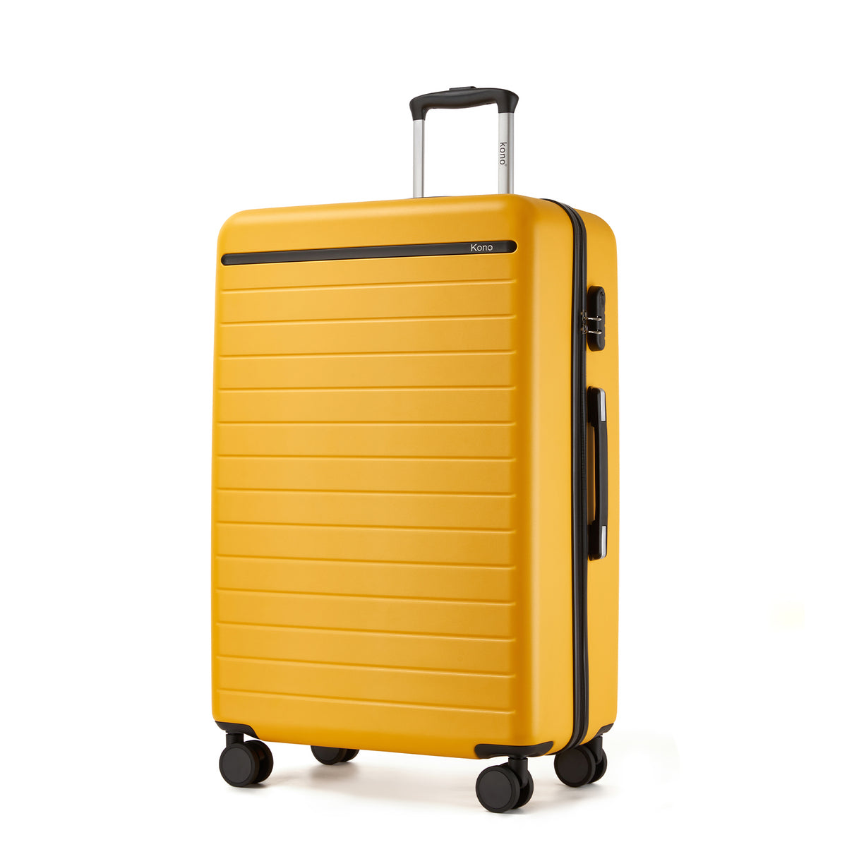 Kono Scratch-Resistant Hard Shell Suitcase with Horizontal Stripe Design