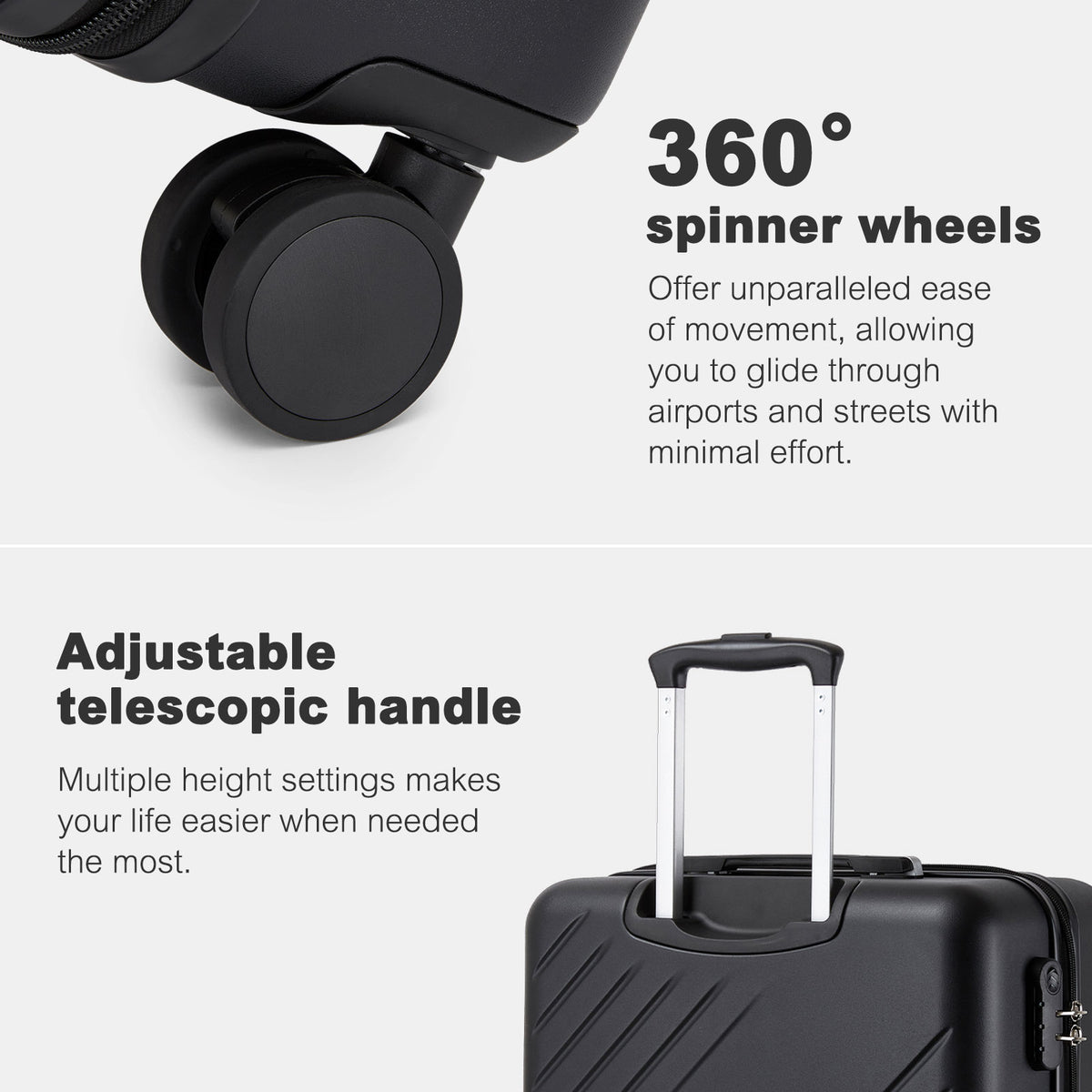 Kono ABS+PC Hard Shell Luggage