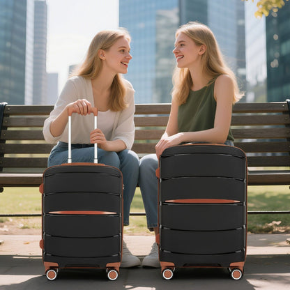 Kono PP Modern Scratch-Resistant Suitcase