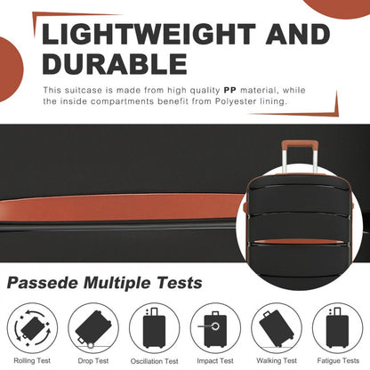 Kono PP Modern Scratch-Resistant Suitcase
