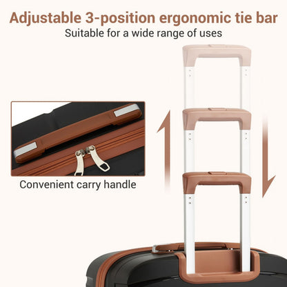 Kono PP Modern Scratch-Resistant Suitcase