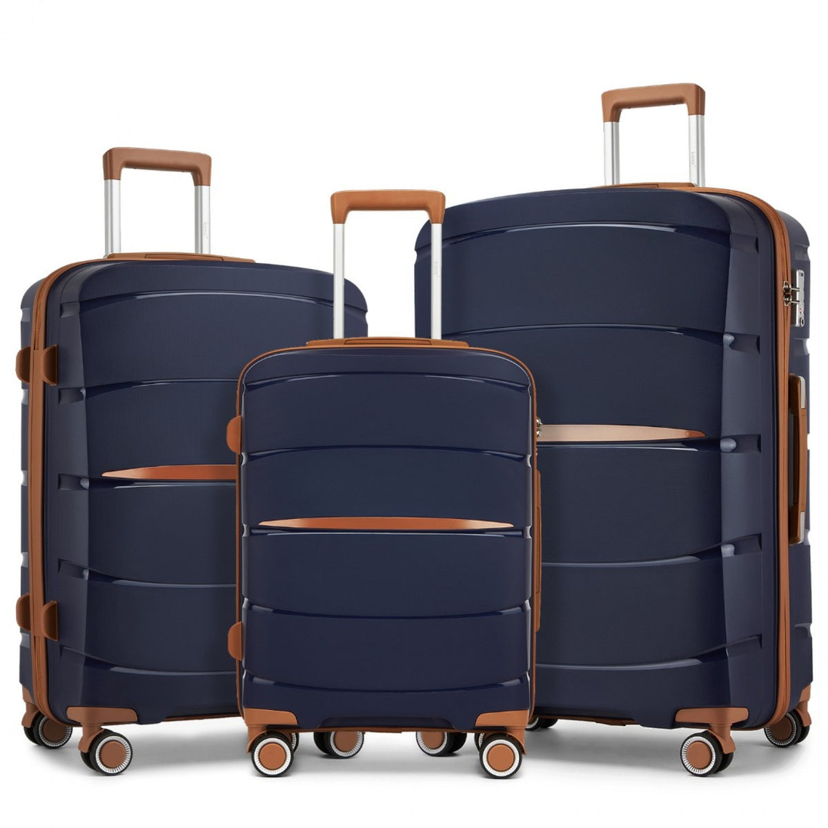Kono PP Modern Scratch-Resistant Suitcase