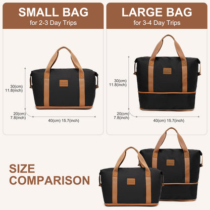 Kono ABS+PC Hard Shell Suitcase with Travel Bag & Toiletry Pouch