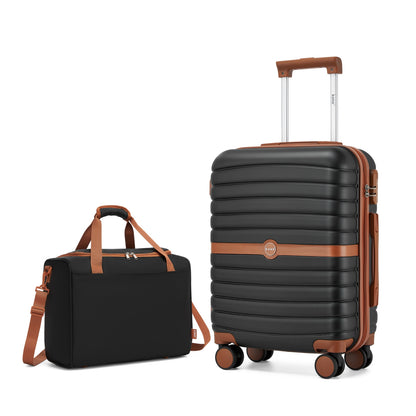 Kono ABS+PC Hard Shell Suitcase with Travel Bag & Toiletry Pouch