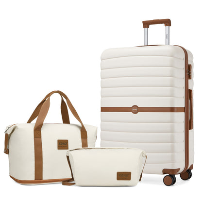 Kono ABS+PC Hard Shell Suitcase with Travel Bag & Toiletry Pouch